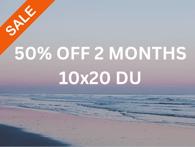 50% Off 2 Months 10x20 DU